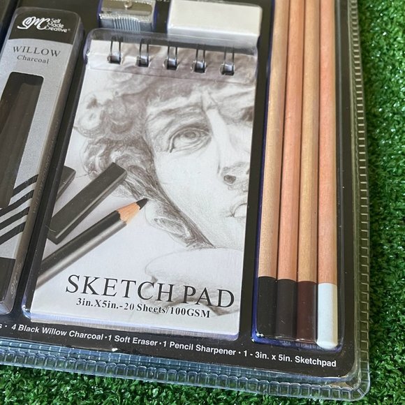 Art Set Essentials Sketching Pencil 14 Pcs Supplies Drawing Craft Sketch Pad NEW - Picture 2 of 10
